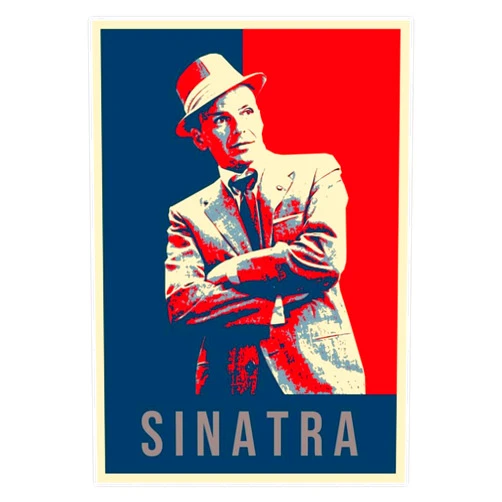 LAD Studio Illustration Pop Art Sinatra Window Bumper Sticker Decal 5