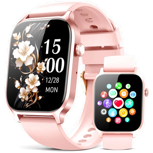 Paybay Smart Watches for Women Men, Fitness Tracker Watch with 110 Sports Modes, Step Counter/Sleep Monitor/Pedometer, IP68 Waterproof, Bluetooth Call & Music Control Smartwatch for iPhone/Android