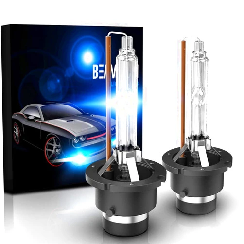 BEAMTECH D2S HID Bulbs,High Low Beam Xenon Replacement Bulb 35W 6000K Diamond White (Pack of 2)