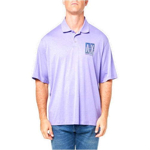 A｜X ARMANI EXCHANGE Armani Exchange Men's Loose Fit Colored Box Logo Polo