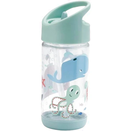 Sugarbooger Clear Tritan Flip & Sip Cup, Ocean