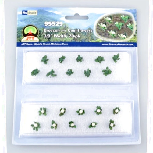 JTT Scenery Products Gardening Plants Broccoli and Cauliflowers HO Scale Hobby Train Sceneries