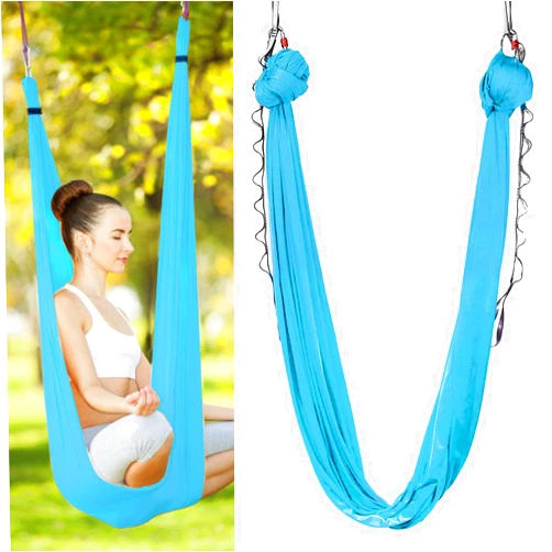 IONTACH Aerial Yoga Hammock 5.5 Yards, Aerial Silks Gymnastics for Home Indoor Jungle Gym, Antigravity Fitness Hammock fabric