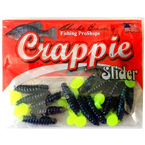 Charlie Brewer Cb Crappie Grub 1.5 Junebug/Cht Tl 18bg Charlie Brewer Slider Csggf128