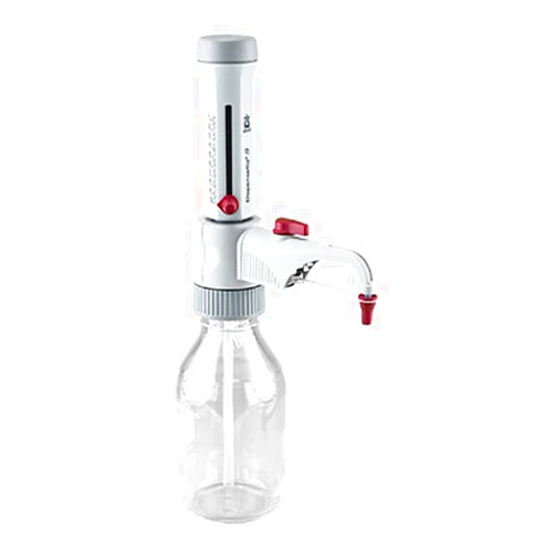 BrandTech 4600141 Dispensette S Analog-Adjustable Bottletop Dispenser with Recirculation Valve, 1 mL-10 mL Capacity