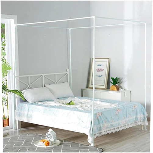 CCOMPO Canopy Bed Mosquito Net Holder Four Corner Bed, Stainless Steel Iron Art Bed Canopy Mosquito Net Frame, Bed Canopy, Frame for Twin/Full/Queen/California King/King Size Bed (Color : 1.5 X 2 M Bed)
