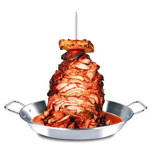 Futurotechltd BBQ Vertical Skewer Pan Gyro Spit Shawarma Skewer Stand for oven, Al Pastor Skewer for Grill, El Pastor Hack for Tacos Al Pastor Chicken, Brazilian, Stainless Steel, with 8