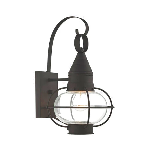 Livex Lighting 26901-04 Transitional One Light Outdoor Wall Lantern from Newburyport Collection in Black Finish, 8.75