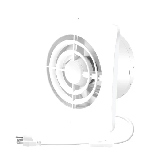 Fanspex 6-in Window Exhaust Fan for Bathroom, 17W Wall Mount Small Ventilation Fan for Kitchen Garage, 40dB Low Noise, 90CFM Air-flow, 5 ft Long Cord