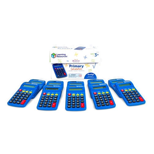 Learning Resources Primary Calculator - Basic Solar and Battery Powered Calculators for Students, Teach Basic Math Operations, School Supplies, Classroom Must Haves for Teachers, Back to School