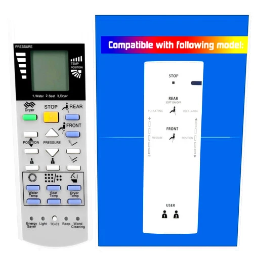 XIVUE Replacement Remote Control for TOTO Toliet Washlet THU9852 T1SW2024 A200