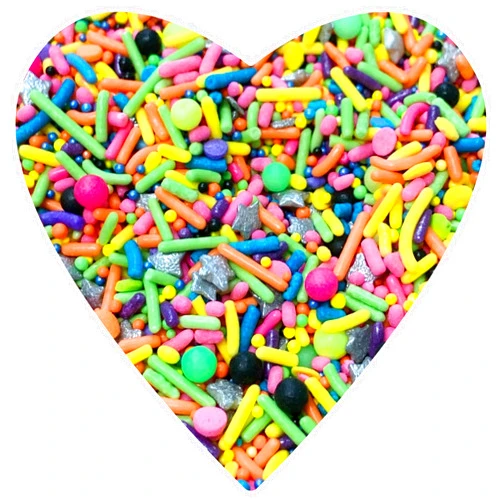 COOL MOM SPRINKLES Retro Neon 90's Sprinkles (4 oz.) – Themed Birthday Sprinkles for Decorating Cakes, Cupcakes, Cookies & Desserts – Glow Under UV Light - Mixed in the USA/Gluten-Free