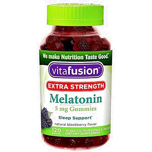 Vitafusion Extra Strength Melatonin 5mg, 120 Gummies (Pack of 4)