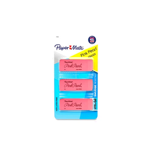 Paper Mate PaperMate Pink Pearl Premium Medium Rubber Eraser, 3-Count (2 Pack)
