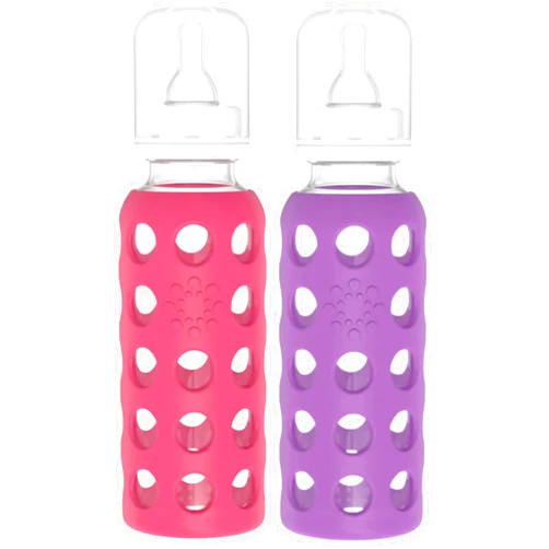 Lifefactory Baby Bundle - Bottle Set - Raspberry/Purple - 9 oz - 2 pk