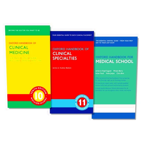 Ian B. Wilkinson,Tim Raine,Kate Wiles,Andrew Baldwin,Kapil Sugand,Miriam Berry,Imran Yusuf Oxford Handbook of Clinical Medicine, Oxford Handbook of Clinical Specialties, and Oxford Handbook for Medical School Pack (Oxford Medical Handbooks)
