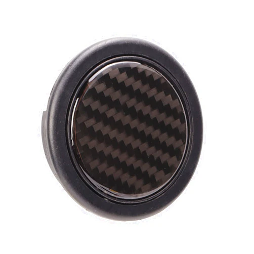 Acouto Steering Wheel Horn Button ABS Carbon Fiber 50mm Diameter Carbon Fiber Universal Car Modified Accessory