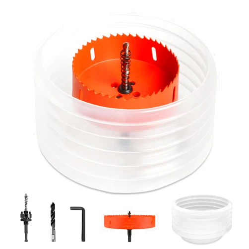 Storystore 4 inch Hole Saw for Recessed Lights,Hole Saw Kit with Dust Bowl, Drill Bit for Wood Metal Plastic,Bi-Metal Drywall Saw, Hole Cutter for Clean and Precise Cuts
