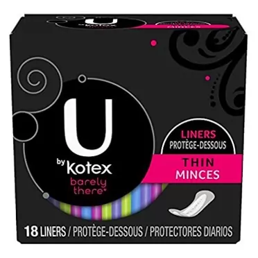 U By Kotex Barely There Liners, Thin 18 Ct (6 Pk/108 Liners)