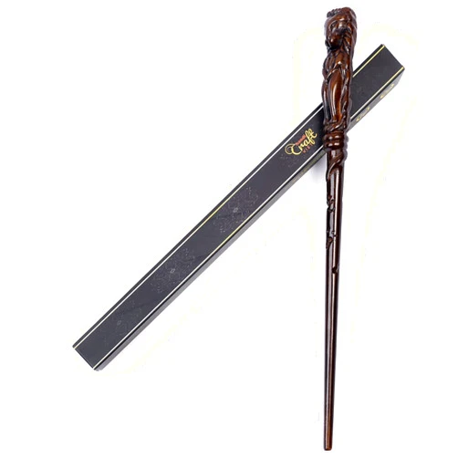 Handicraftviet Hand Carved Lion Wooden Magic Wizards Wand, Witch Wand 15' for Children and Adults, Great Gift forHalloween, Christmas and Birthday Party(Lion Magic Wand)