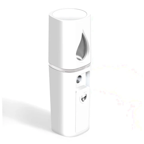 GIVERARE Nano Facial Steamer, Handy Mini Mister with Mirror, USB Rechargeable Mist Sprayer, Visual Water Tank Moisturizing&Hydrating for Face, Makeup, Skin Care, Eyelash Extensions-White