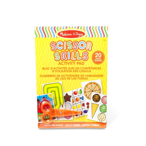 Melissa & Doug Scissor Skills Activity Book With Pair of Child-Safe Scissors (20 Pages) - FSC Certified
