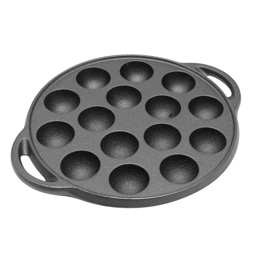 Firequasar Cast Iron Takoyaki Pan, Takoyaki Maker, Takoyaki Pan Cooking Grill Pan with 15 Molds (9