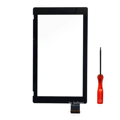 Lenboes Front Outer Lens LCD Touch Screen Digitizer Replacement Part (NO LCD Screen) with Opening Tool for Nintendo Switch NS 2017