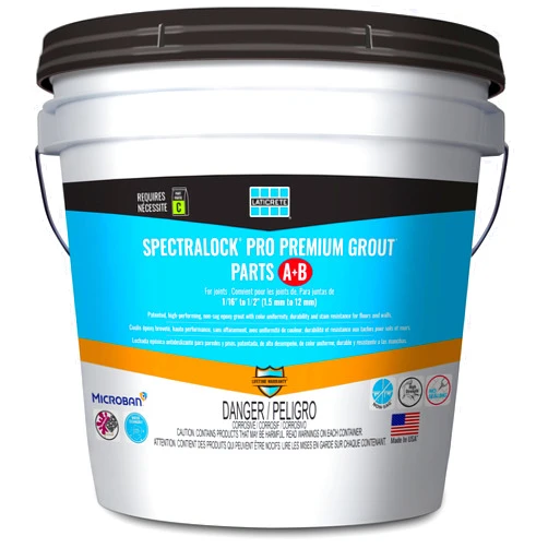LATICRETE SPECTRALOCK PRO Premium® Durable Stain Proof High Performance East to Use Non Sag Epoxy Tile Grout AB Full Unit/Requires 9 LB Part C Carton