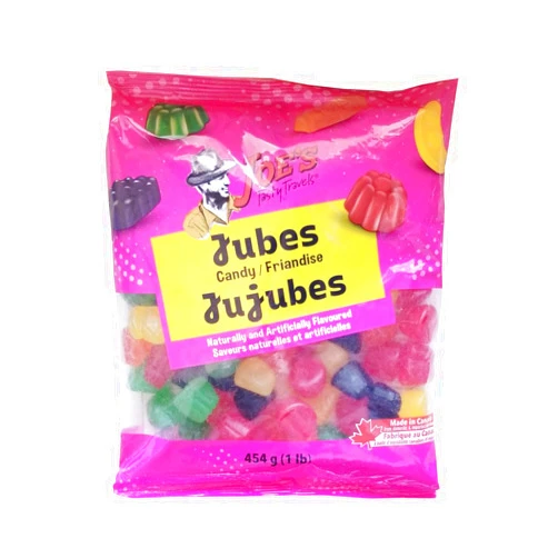 Down Right Healthy Foods L.P. Joe's Tasty Travels, Jujubes Candy, 454g/1 lbs. Bag (Imported from Canada)