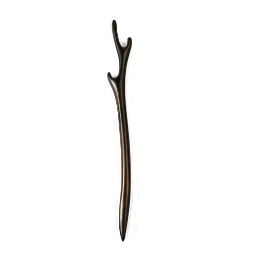 Liasun Classical Handmade Carved Hair Sticks-Natural Black Sandalwood(ebony) Hair Styling Pins Chopsticks for Hair Updo Making Accessory-7 Inches Long (Antler)