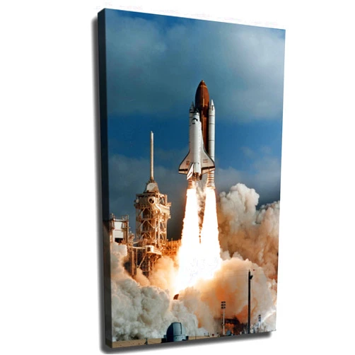 OpiCa Launch Space Shuttle Carrying Space Telescope Poster HD Printing Decorative Painting Canvas Wall Art Living Room Bedroom Decoration Mural (No-Framed,08×12inch)