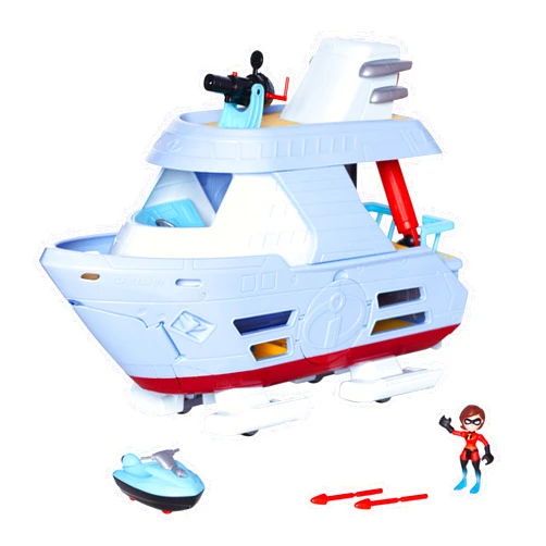 JAKKS Pacific The Incredibles 2 Hydroliner (Ship) Action Playset Comes with Elastigirl Junior Super Figure