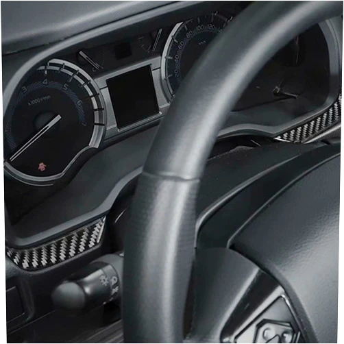 ARTLF for Toyota 4Runner (N280) 2009-2020 Auto Parts 2 PCS Black Carbon Fiber Side Dashboard Speed Display Cover Trim Sticker Car Interior Accessories