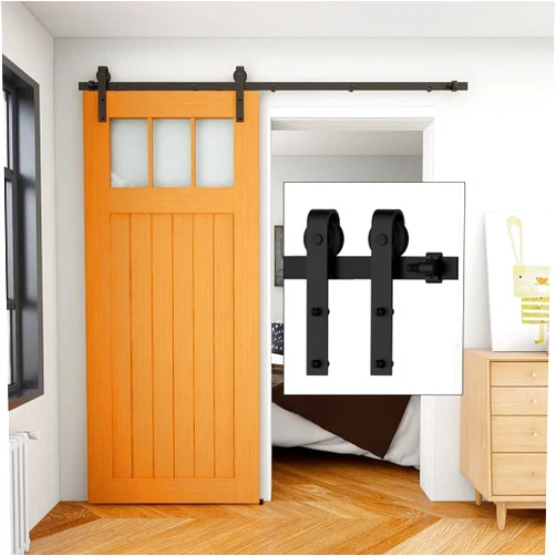 TSMST 8FT/96 Sliding Barn Door Hardware Kit, 4-11FT Track Kit for 48