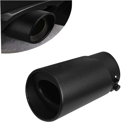 MLAHUIER Stainless Steel Exhaust Tip, Car Straight-type Exhaust Tailpipe,Inlet 2.5