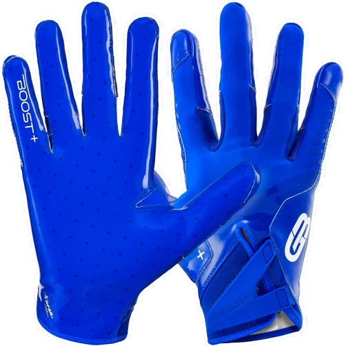 Grip Boost Football Gloves - Solid Stealth 6.0 Boost Plus Sticky Technology - Adult and Youth Football Gloves for Wide Receiver - Men's and Boys Sizes