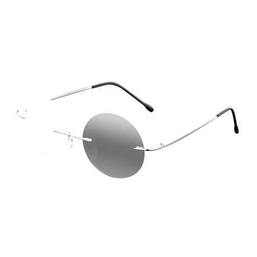 Bestvision Men Women Round Rimless Memory metal Multifocal Progressive Reading Glasses Photochromic Sun Reader