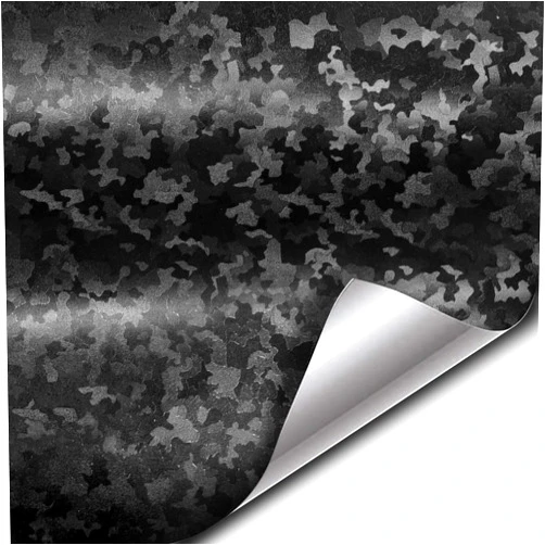 VViViD+ Black Stealth Small Patternless Camouflage Vinyl Wrap Roll (1ft x 5ft)