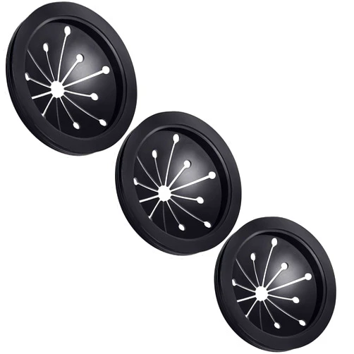 Topspeeder 3 Pcs Garbage Disposal Splash Guards Sink Baffle Disposal Replacement Multi-function Drain Plugs food Waste Disposer Accessories for Whirlaway, Waste King and GE Models (3.1inch)