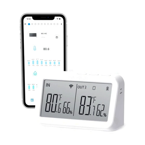 Inkbird IBS-M2 WiFi Gateway Temperature Humidity Sensor, Works with Bluetooth&Wireless Thermometer Hygrometer Connection Save&Export Data,Real-Time,Remote Monitoring and Alert.(Only 2.4GHz Gateway)