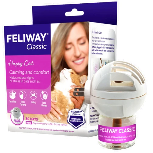 FELIWAY Classic Cat Calming Pheromone Diffuser, 30 Day Starter Kit (48 mL)