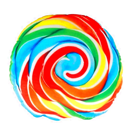 LINIL Candy Lollipop Shaped Plush Pillow Funny 3D Giant Food Decorative Pillow Cute Throw Cushion Stuffed Animal Toy