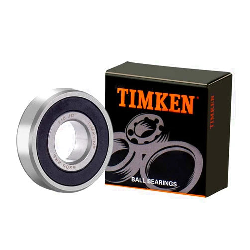 TIMKEN 2PACK TIMKEN 6305-2RS Double Rubber Seal Bearings 25x62x17mm, Pre-Lubricated and Stable Performance and Cost Effective, Deep Groove Ball Bearings
