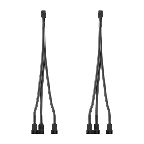 Mbiydeg 3 Way PWM Fan Splitter Cable, 2 Pcs 4 Pin PWM Fan Splitter, Fan Header Splitter, PC Fan Splitter 1 to 3 Converter, Case Fan Splitter, for Computer ATX Case 4-Pin/3-Pin Cooling Fan Cable, 11 Inch