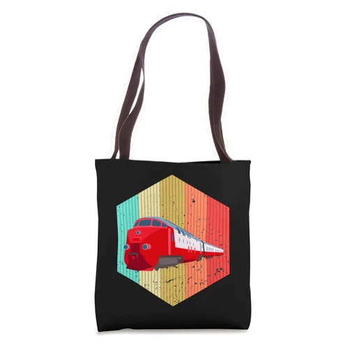 Retro Train Vintage Train Silhouette Coach Engineer Lover Tote Bag