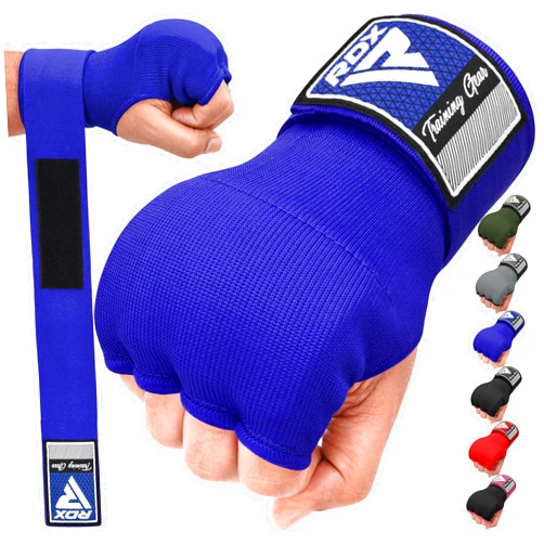RDX Gel Boxing Hand Wraps Inner Gloves Men Women, Quick 75cm Long Wrist Straps, Elasticated Padded Fist Under Mitts Protection, Muay Thai MMA kickboxing Martial Arts Punching Training Bandages