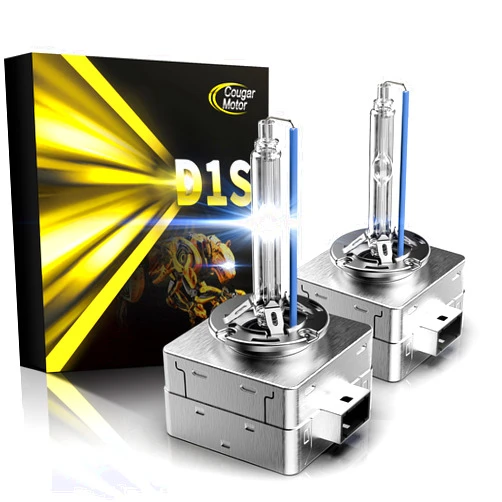 Cougar Motor D1S HID Bulbs 8000K Fog Lights, High Low Xenon Bulb with Metal Stents Base, Pack of 2