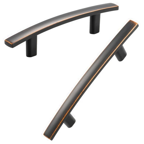 KOOFIZO Solid Curved Bar Cabinet Pull – Oil Rubbed Bronze Furniture Arch Handle, 3 Inch/76mm Screw Hole Center, 10-Pack for Kitchen Cupboard Door, Bedroom Dresser Drawer, Bathroom Wardrobe Hardware