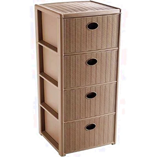 Stefanplast Elegance Drawers Unit, Dove Grey, 40 x 40 x 80 cm